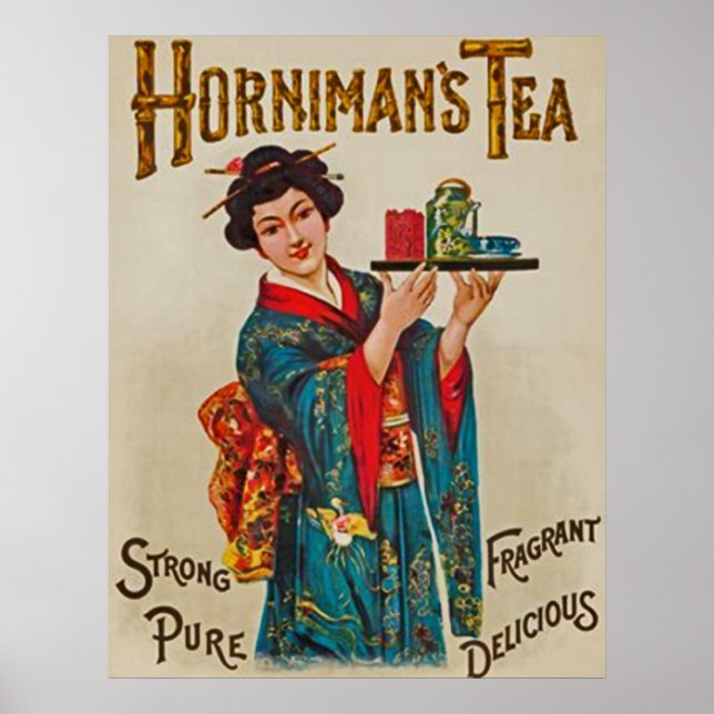 Hornimans tea~Stark~Ren~Fragrant~Delicious 1898 Poster (Framsidan)