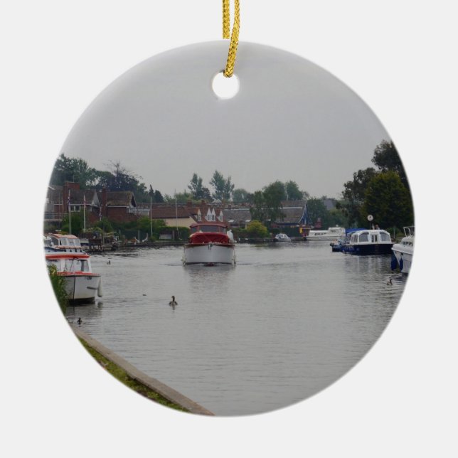 Horning vid floden Bure Julgransprydnad Keramik (Framsidan)