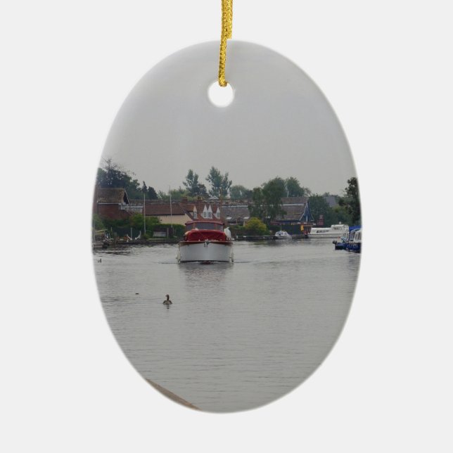 Horning vid floden Bure Julgransprydnad Keramik (Framsidan)