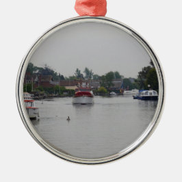 Horning vid floden Bure Julgransprydnad Metall