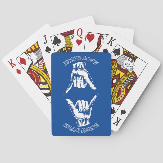 "HORNS DOWN" roligt Casinokort (Baksidan)