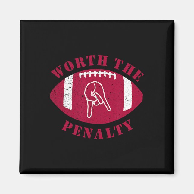Horns Down Värd Straffet Oklahoma Texas Red Ri Magnet (Framsidan)