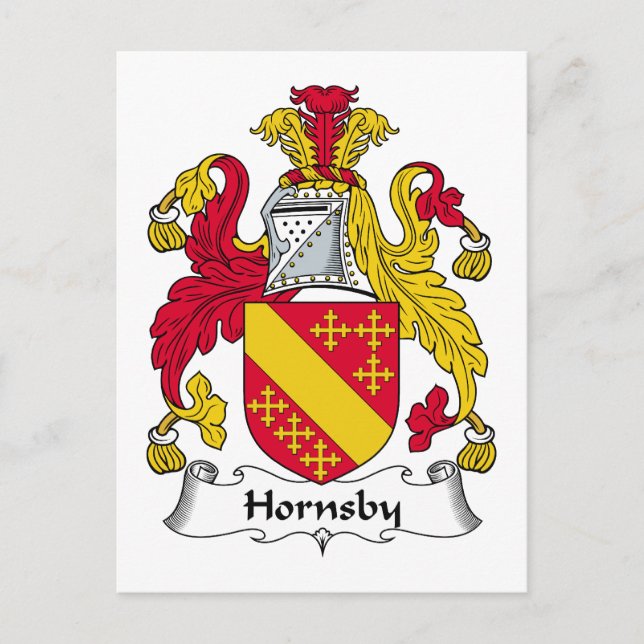 Hornsby Family Crest Vykort (Framsida)