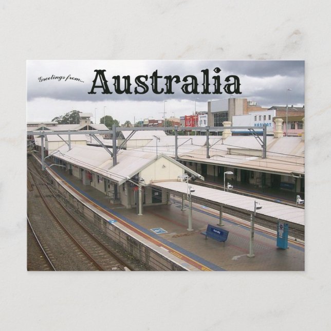 Hornsby Railway Station Australien Vykort (Framsida)