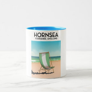 Hornsea, Hornsea, Yorkshire England, reseaffisch Två-Tonad Mugg