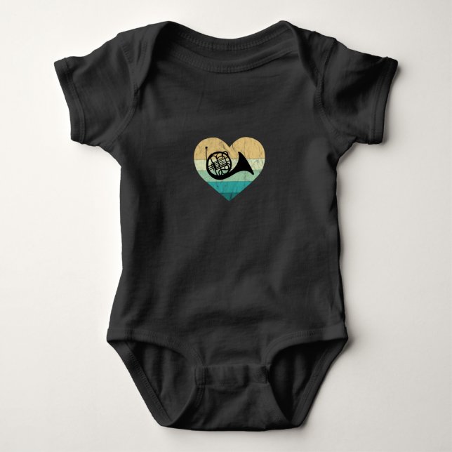Hornspelare älskar hornfranska horn t shirt (Framsida)
