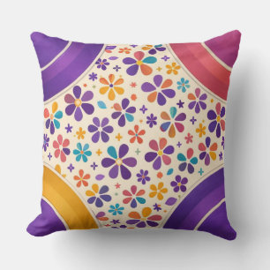 Hörnsten Blom — Kunglig Violett Variant Kudde