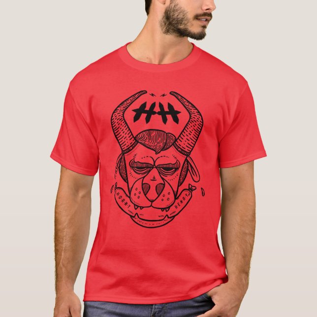 HORNY HENRY RED DEVIL T SHIRT (Framsida)
