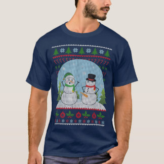 Horny Snögubbe Ugly God julsötare T Shirt