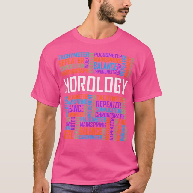 Horology Ord Horologist Watchmaker Expert Clock T Shirt (Framsida)