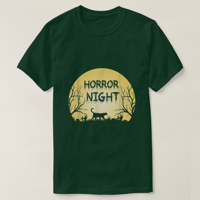 Horor Night Halloween T Shirt (Design framsida)