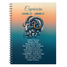 Horoscope Astrological Sign Capricorn Anteckningsbok