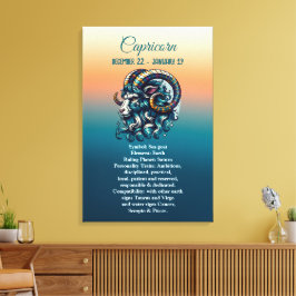 Horoscope Astrological Sign Capricorn Canvastryck