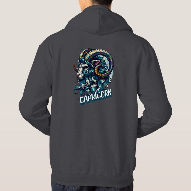 Horoscope Astrological Sign Capricorn Hoodie (Baksida)