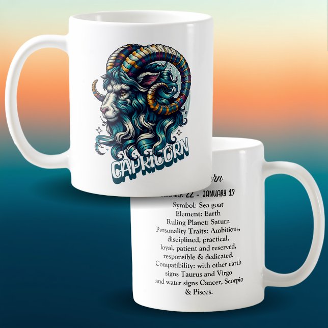 Horoscope Astrological Sign Capricorn Kaffemugg (Skapare uppladdad)