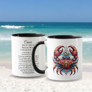 Horoscope Astrological Sign for Cancer the Crab Mugg