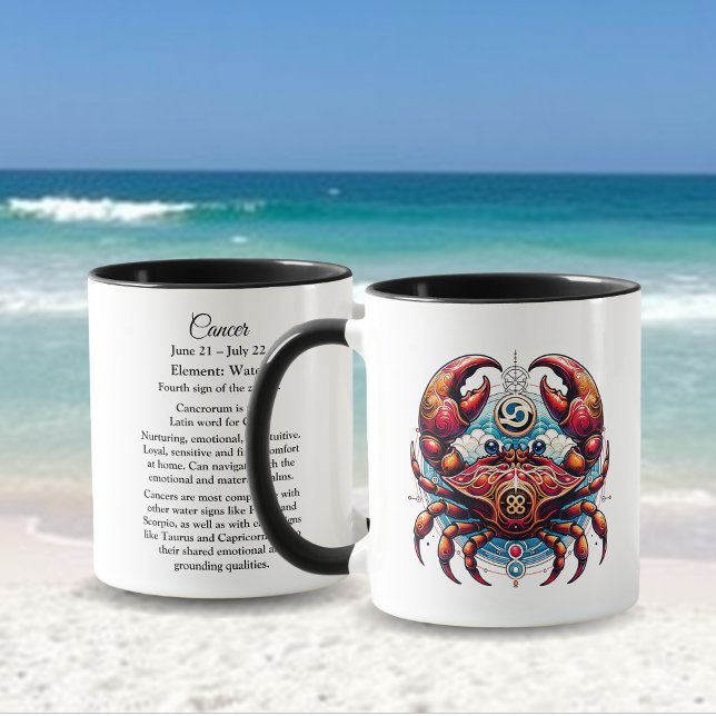 Horoscope Astrological Sign for Cancer the Crab Mugg (Skapare uppladdad)
