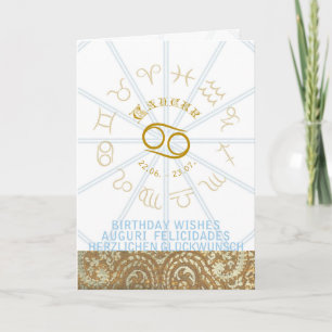 HOROSCOPE ~ Birthday Greeting Card Cancer Kort