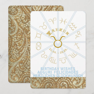 HOROSCOPE ~ Birthday Inbjudan - Taurus