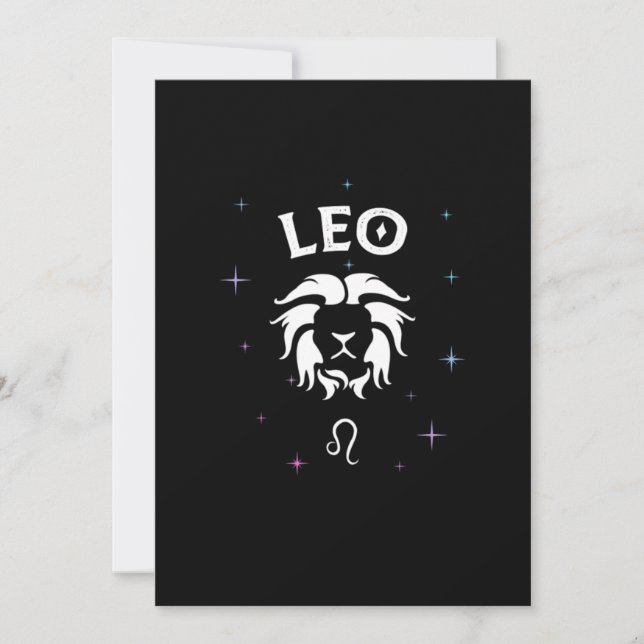 Horoscope Leo Symbol Zodiac Sign Costume Inbjudningar (Framsida)