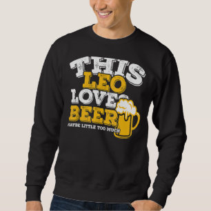 Horoscope Leo Zodiac Sign Kärlek Beer Lång Ärmad Tröja