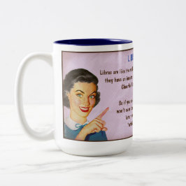 Horoscope: LIBRA (klassificering G) Två-Tonad Mugg