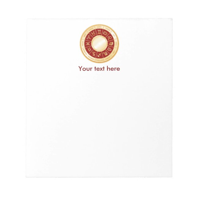 Horoscope Mandala Anteckningsblock (Framsida)