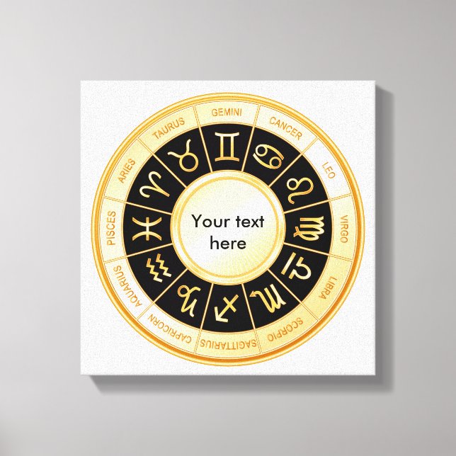 Horoscope Mandala Canvastryck (Framsida)