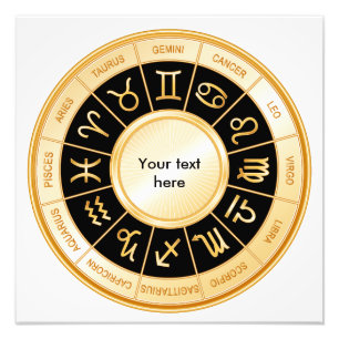 Horoscope Mandala Fototryck