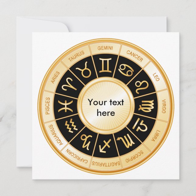 Horoscope Mandala Inbjudningar (Framsida)