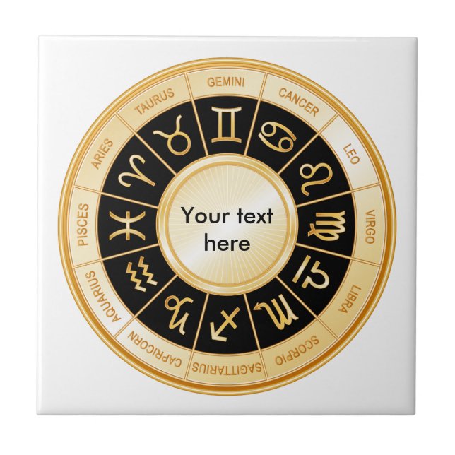 Horoscope Mandala Kakelplatta (Framsidan)