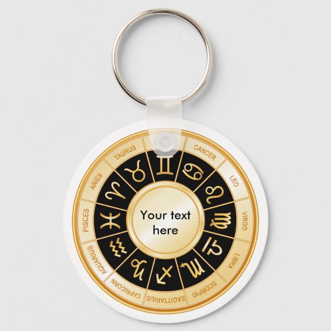 Horoscope Mandala Nyckelring (Framsida)