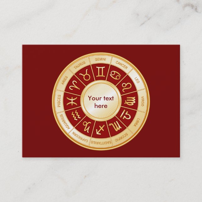 Horoscope Mandala Visitkort (Framsida)