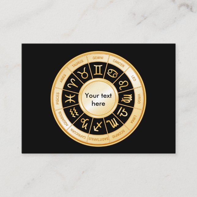 Horoscope Mandala Visitkort (Framsida)