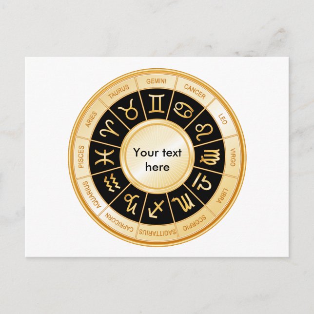 Horoscope Mandala Vykort (Framsida)