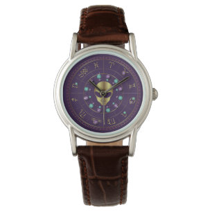Horoscope Rhinestone Alien Armbandsur