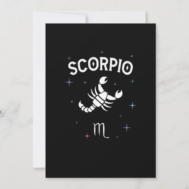 Horoscope Scorpio Symbol Zodiac Sign Costume Inbjudningar (Framsida)