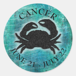 Horoscope Sign Cancer Crab Runt Klistermärke
