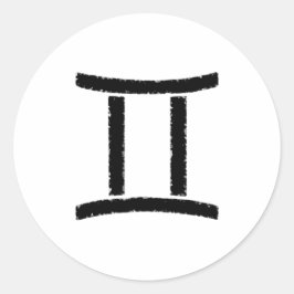 Horoscope Sign Gemini Symbol Runt Klistermärke