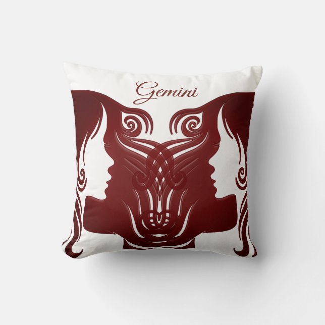Horoscope Sign Gemini Zodiac Twillingar Pillow Kudde (Framsida)