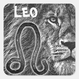 Horoscope Sign Leo Symbol Fyrkantigt Klistermärke
