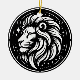 Horoscope Sign Leo Symbol och Traits Julgransprydnad Keramik