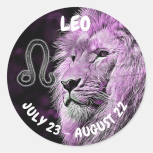 Horoscope Sign Leo Symbol Runt Klistermärke