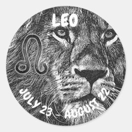 Horoscope Sign Leo Symbol Runt Klistermärke