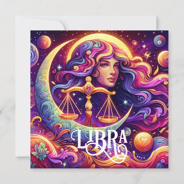 Horoscope Sign Libra Zodiac Etheral Mystical Art (Framsida)
