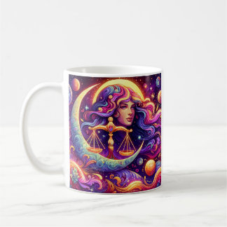 Horoscope Sign Libra Zodiac Etheral Mystical Art Kaffemugg