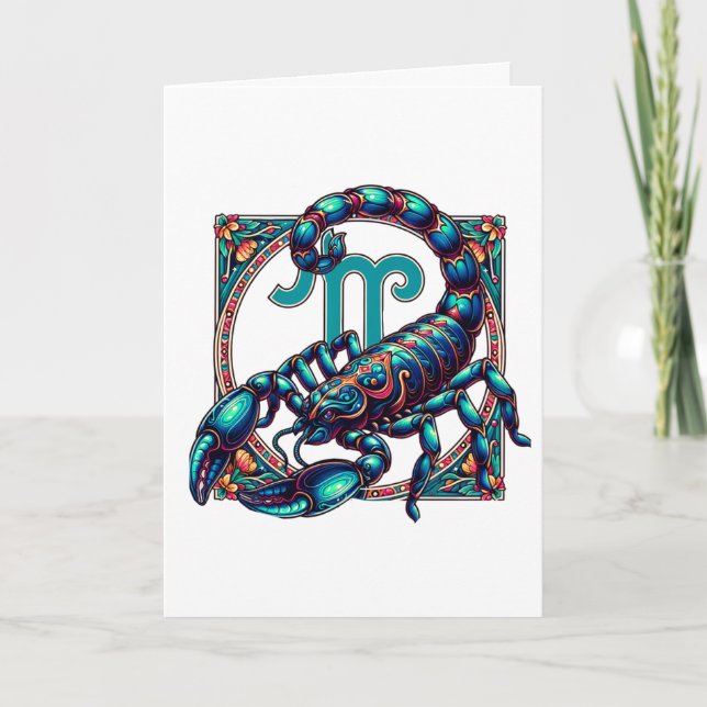 Horoscope Sign Scorpio Astrology Birthday Kort (Framsida)