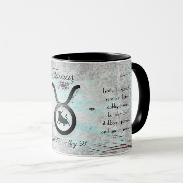 Horoscope Sign Taurus Mugg (Framsida höger)