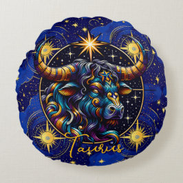 Horoscope Sign Taurus Zodiac Astrology Rund Kudde