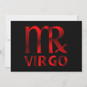 Horoscope Symbol i Red Våg Inbjudningar